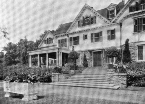 A photograph of the front of the house, taken circa June, 1907.